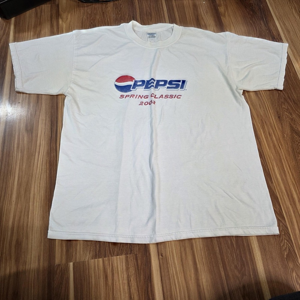 Vintage Y2k Pepsi Spring Classic Shirt Mens XL White Gildan 2003 Tri-State Club